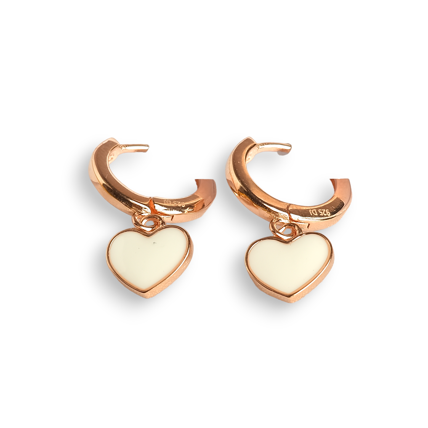 Charming Heart Drop Rose Gold Earring