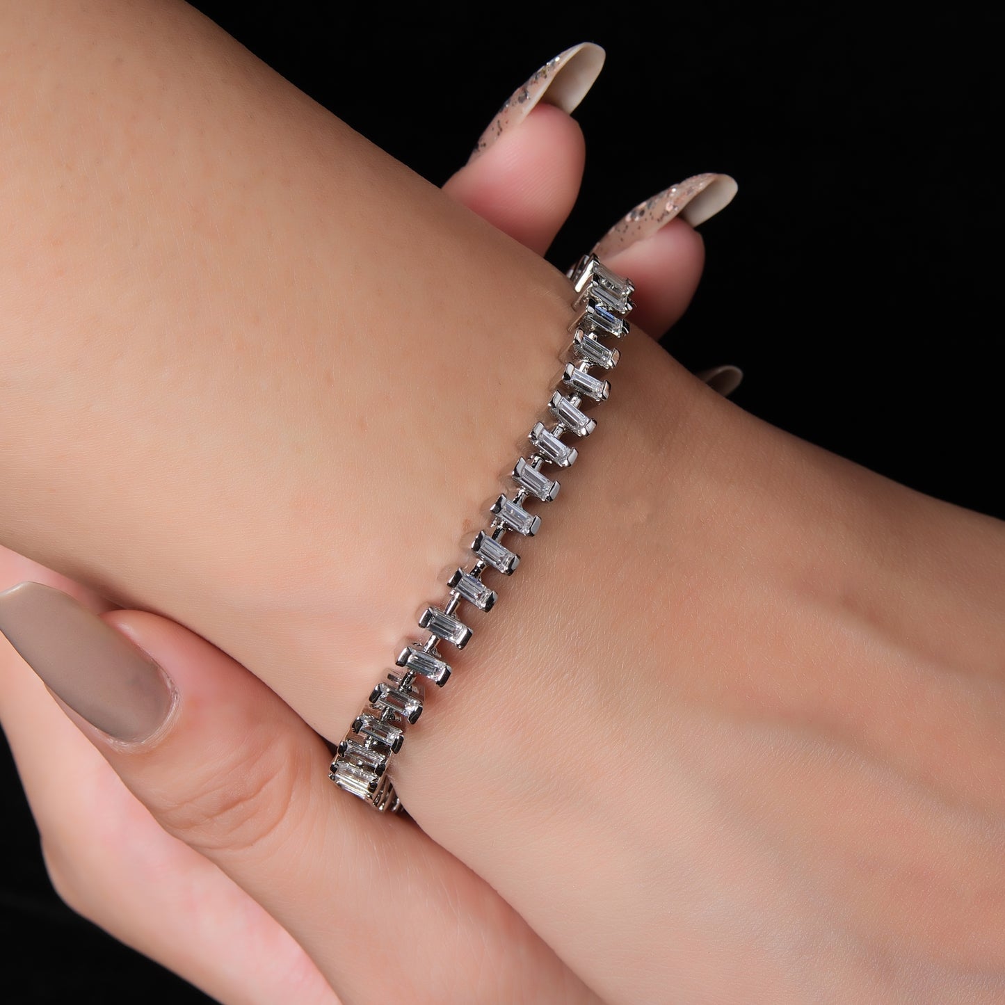 Silver coated bracelet