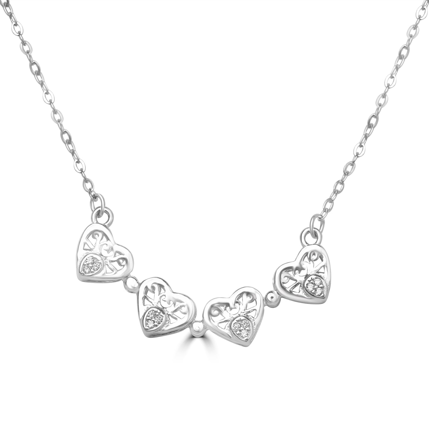 Silver Little Hearts Charms