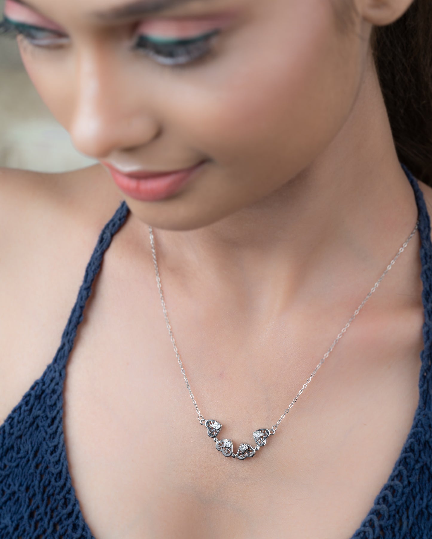 Silver Little Hearts Charms