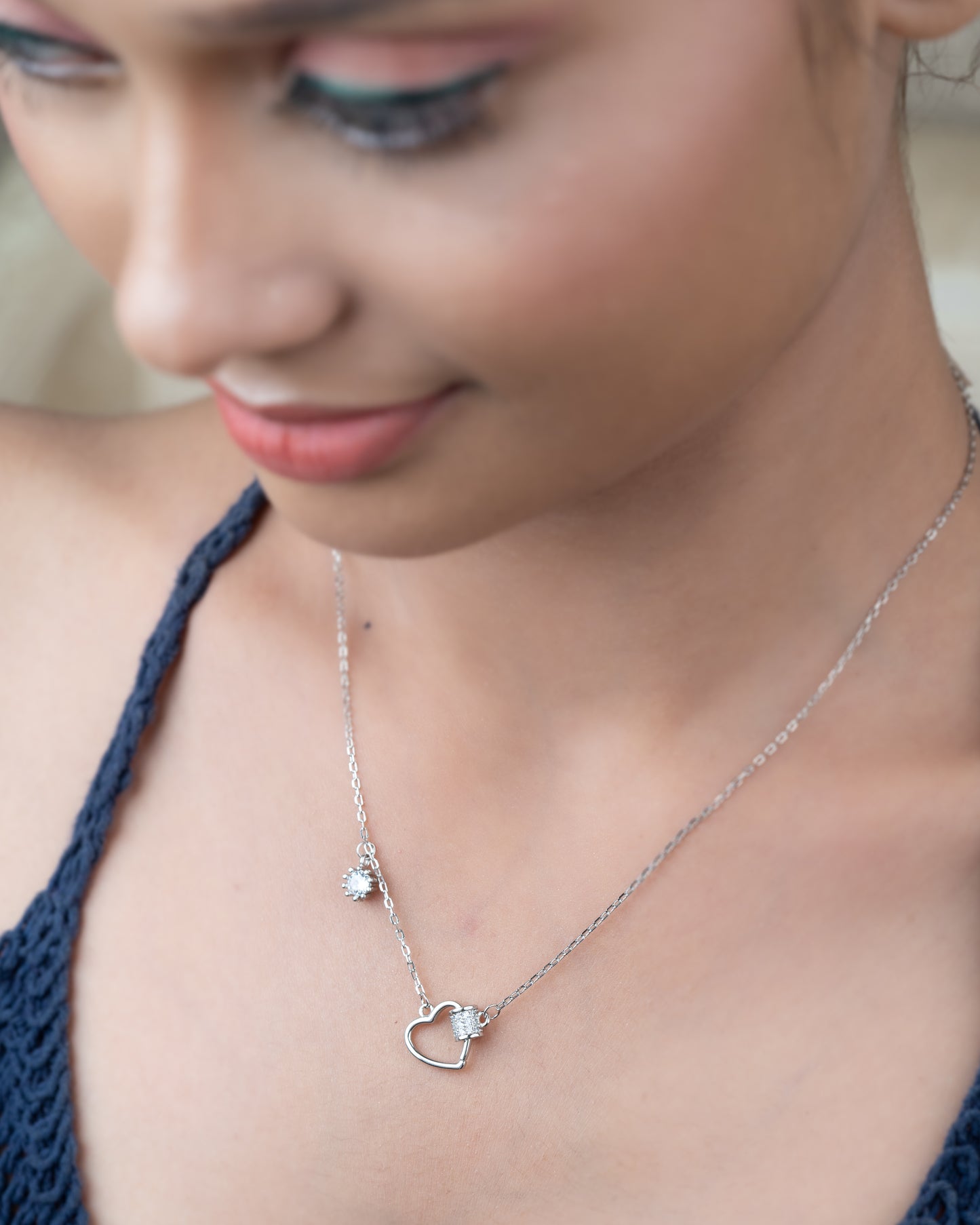 Silver Love & Drum Shape Charms