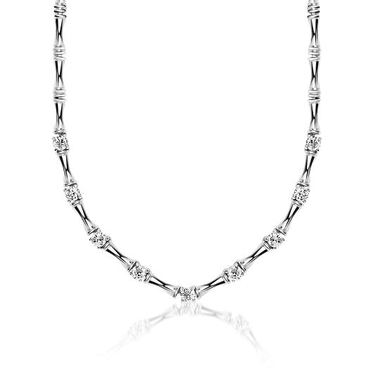Silver Stylish Crystal-Studded Unisex Cuban