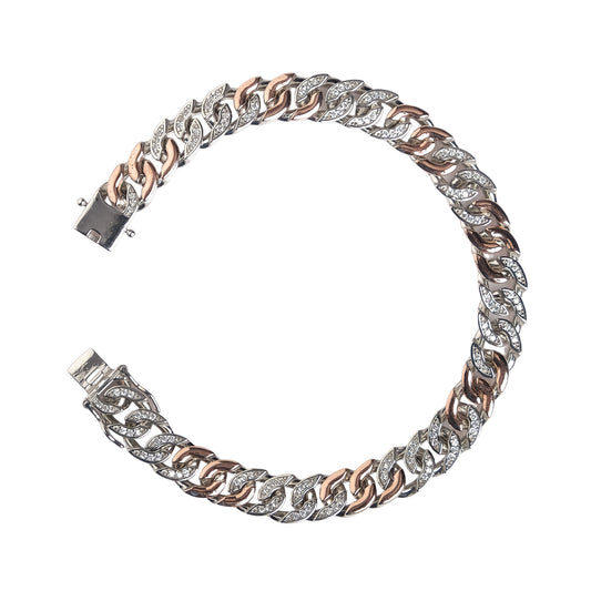 Rose Gold-Silver Unisex Bracelet