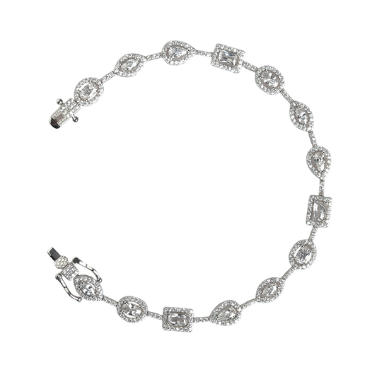 Silver Zircon Shine Bracelet