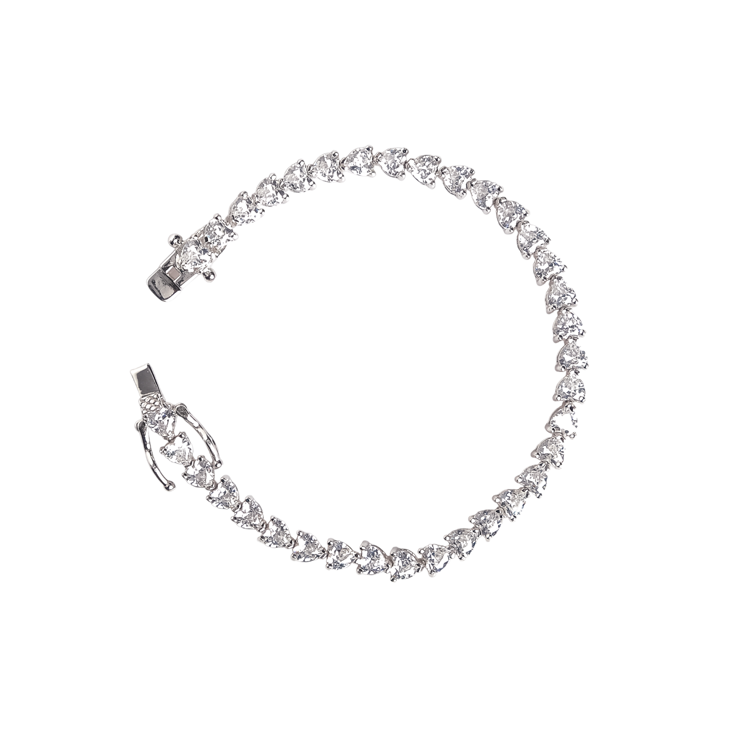 Jewelgenics Stainless Zircon silver Tennis Bracelet
