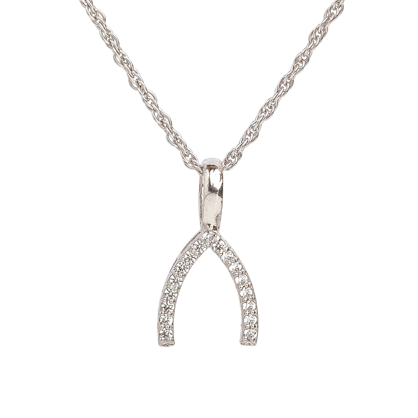 Wish Bone Diamond Necklace