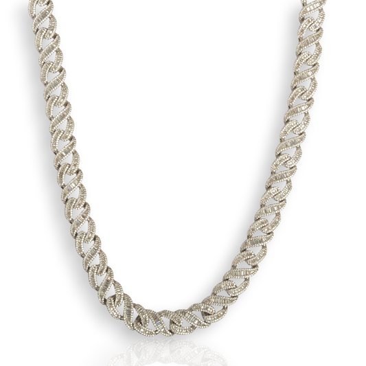 Men's Urban Outfitters Rhinestone Curb Chain Necklace
