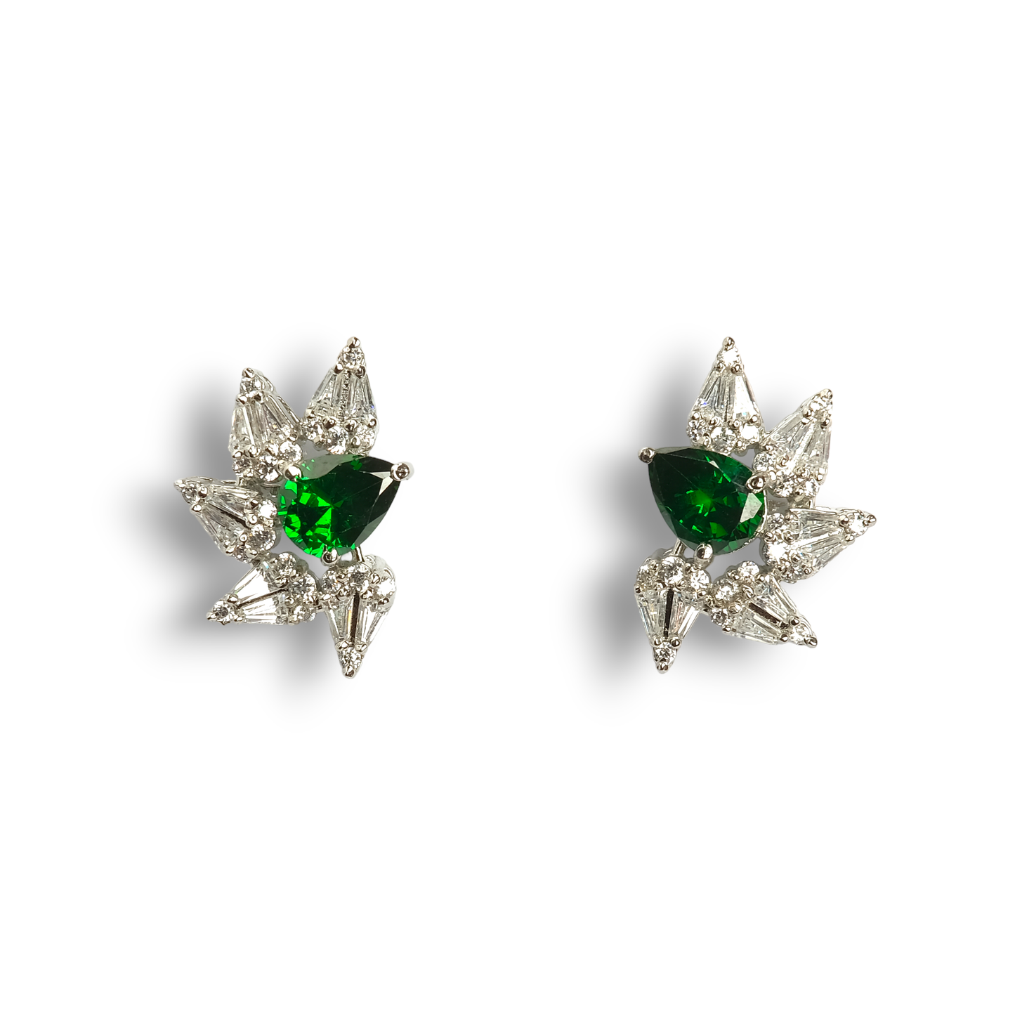 Green Stud Earrings for Women