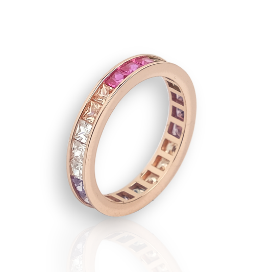 Multicolor Baguette Stack Ring