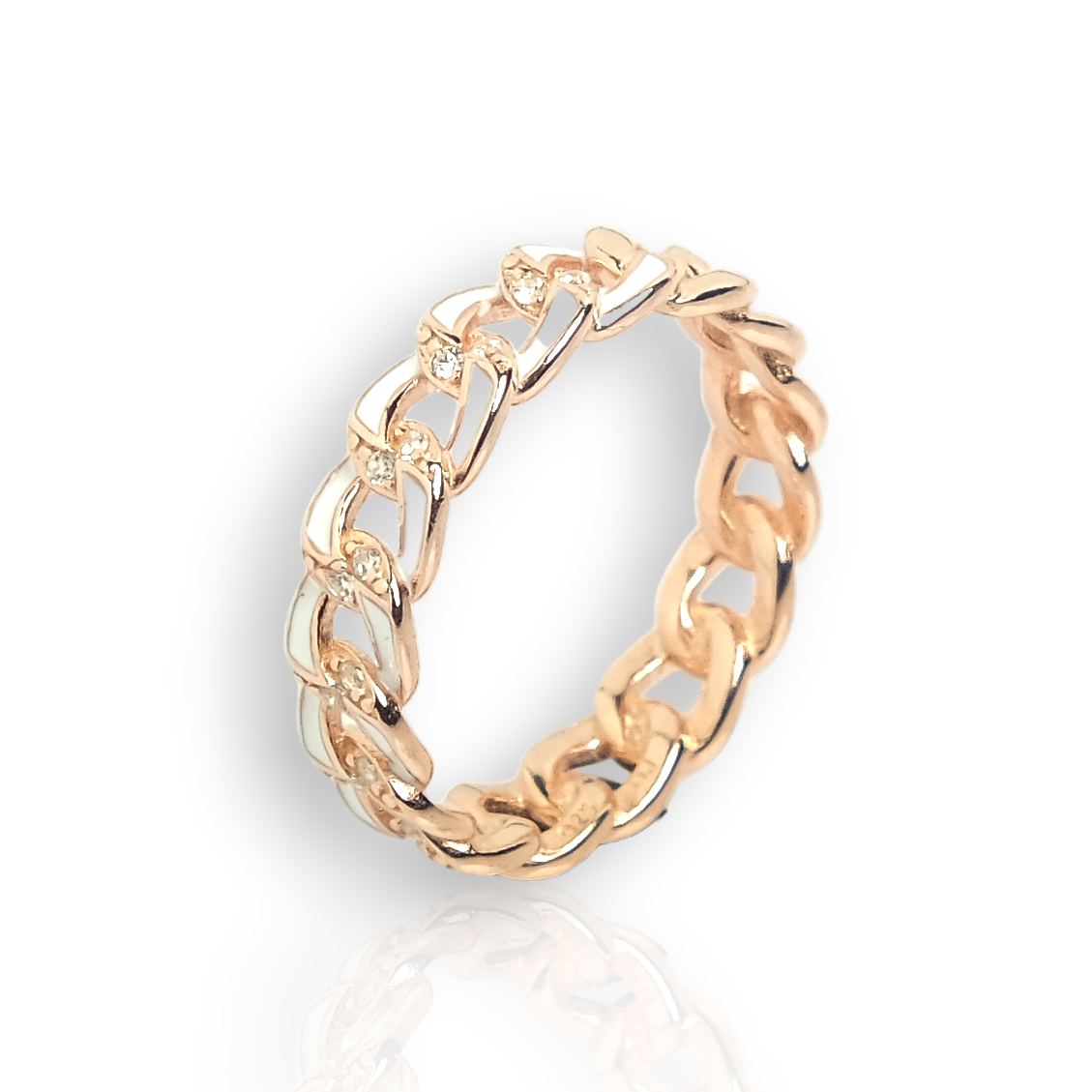 Linear Glam Rose Gold Ring
