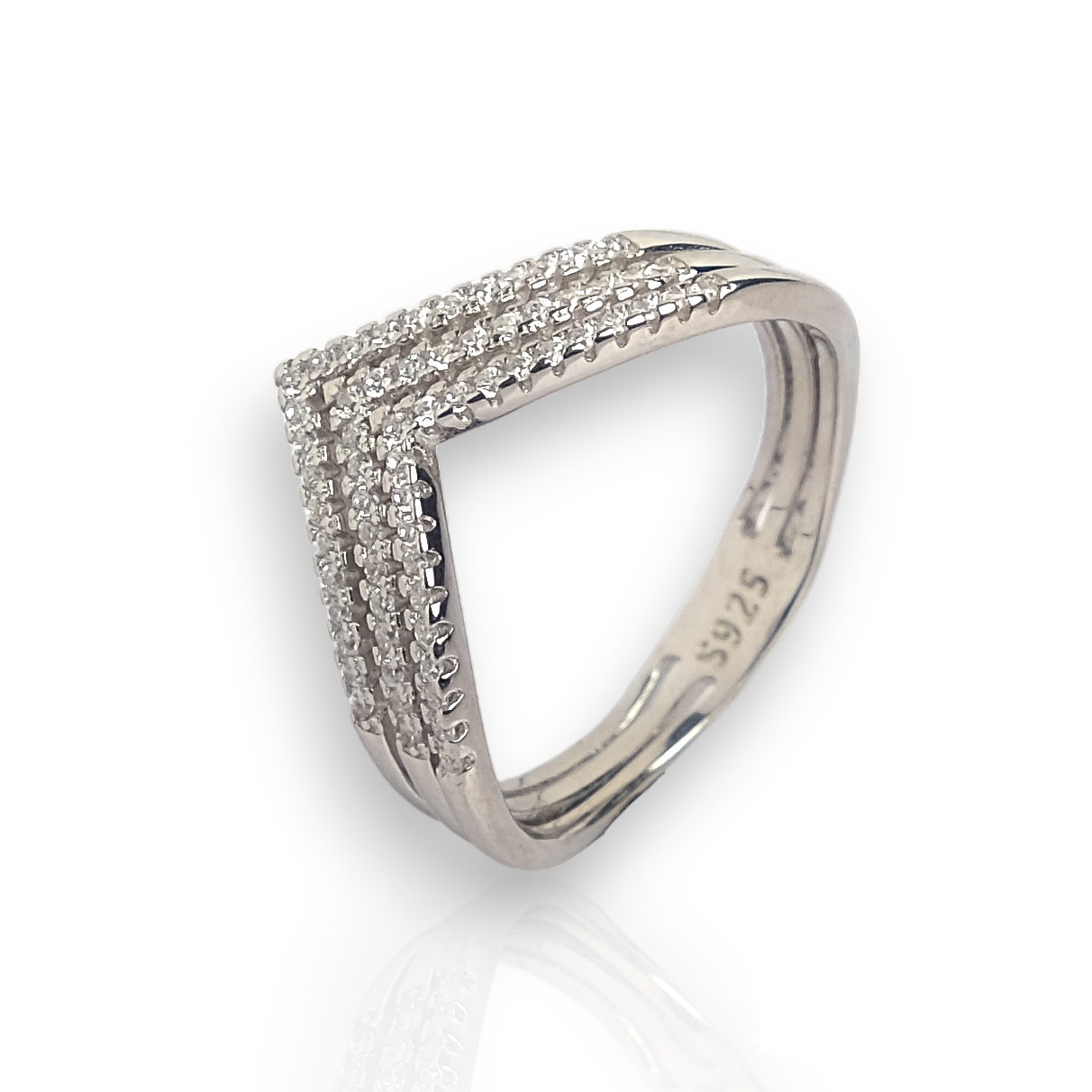 Toned Swarovski Crystal Ring