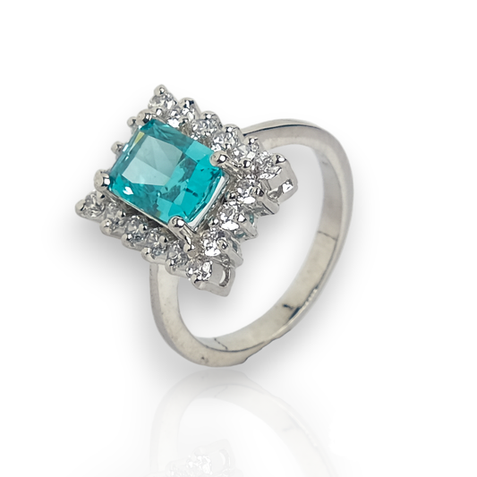 Genuine Swiss Blue Topaz Ring