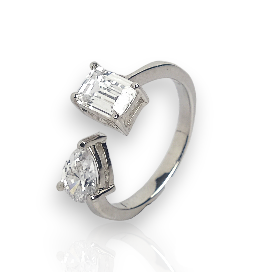 Double Stone Engagement Ring