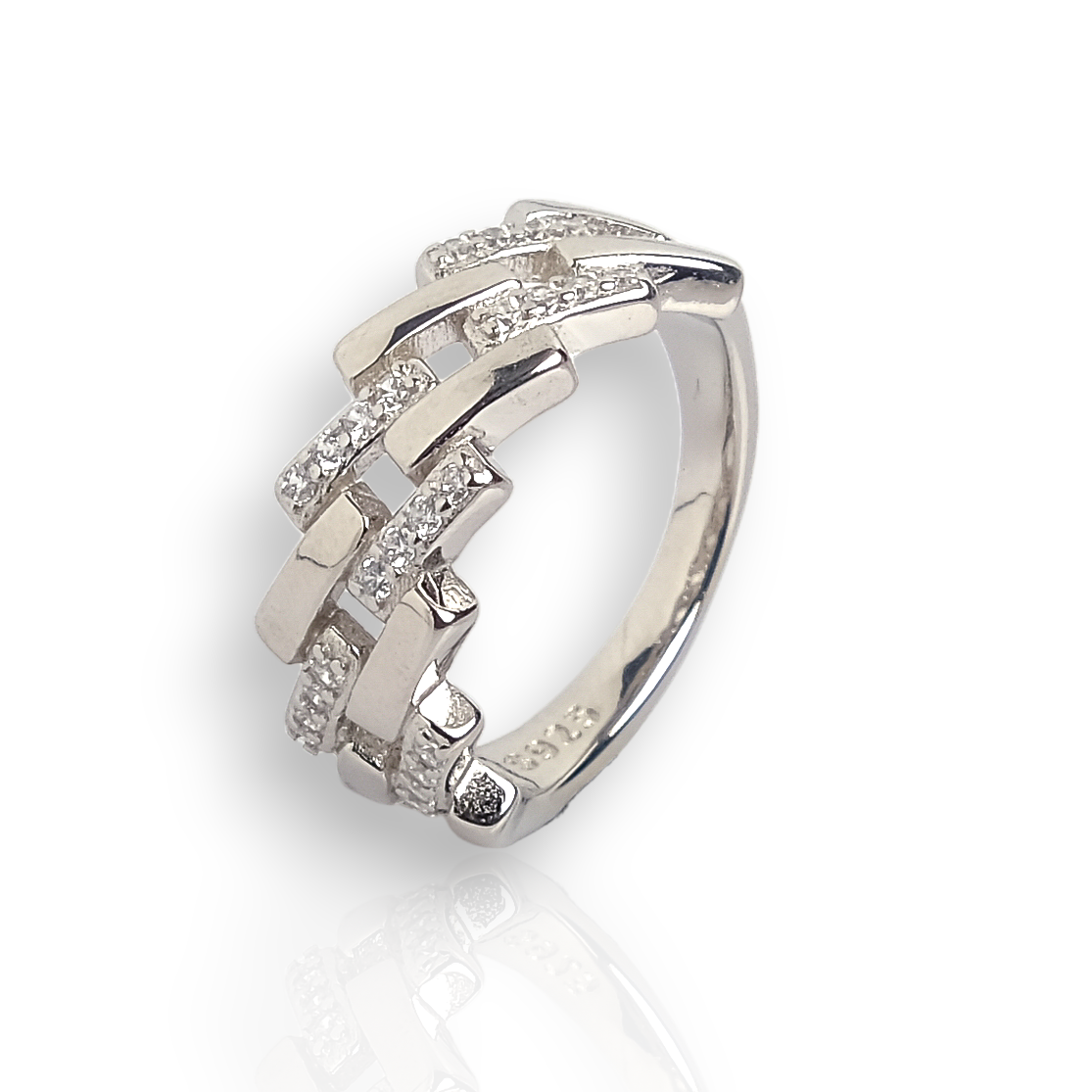 Silver Plated Diamond Ring