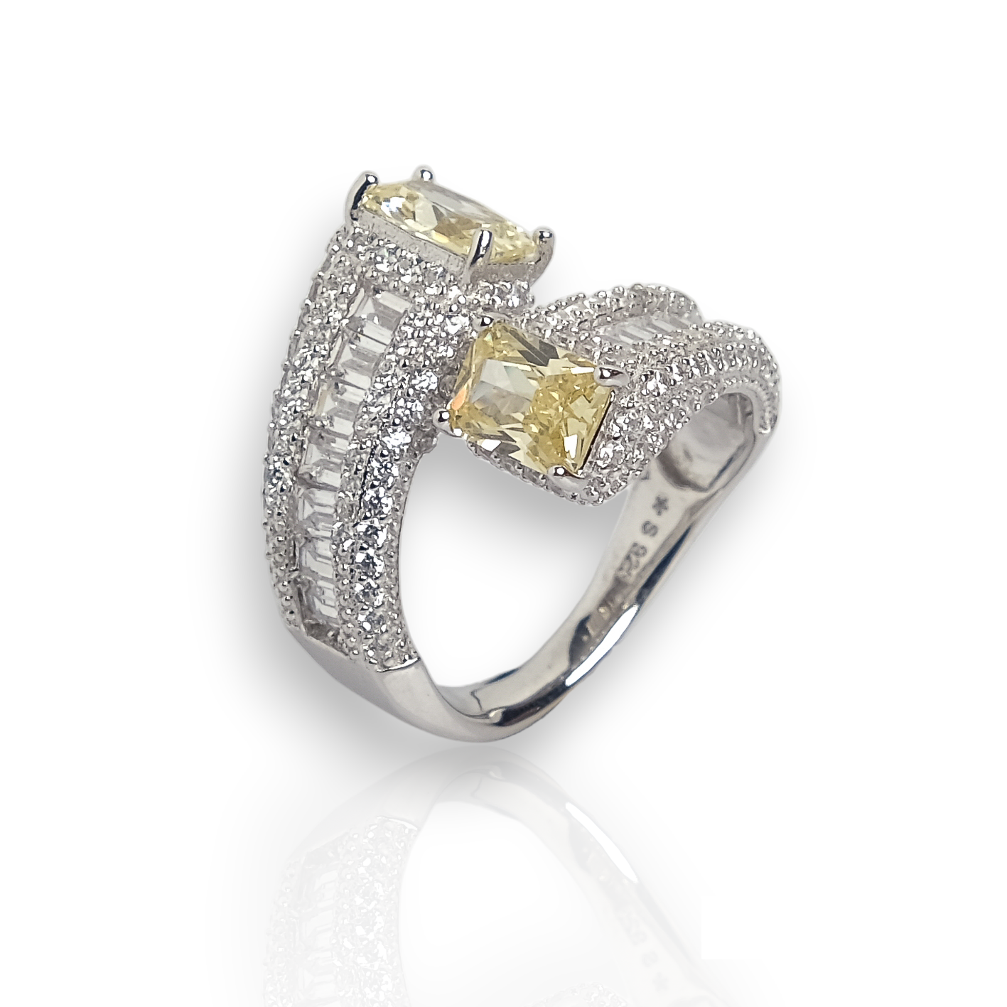 Zirconia Princess Cut Solitaire Diamond Ring