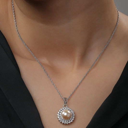 Rose Gold Plated Pearl Pendant