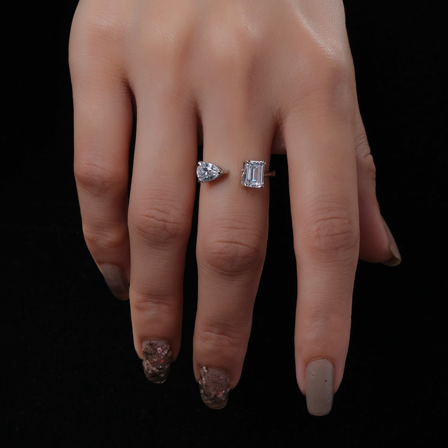 Double Stone Engagement Ring