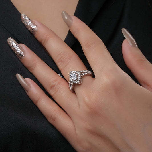 Diamond Studded Rose Gold Ring