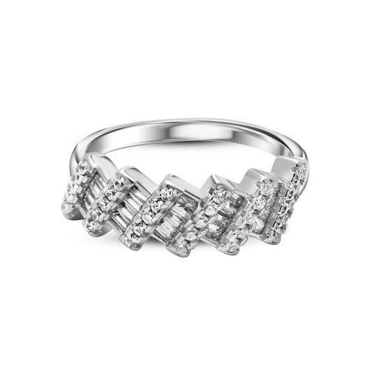 Silver Stylish Patten Ring