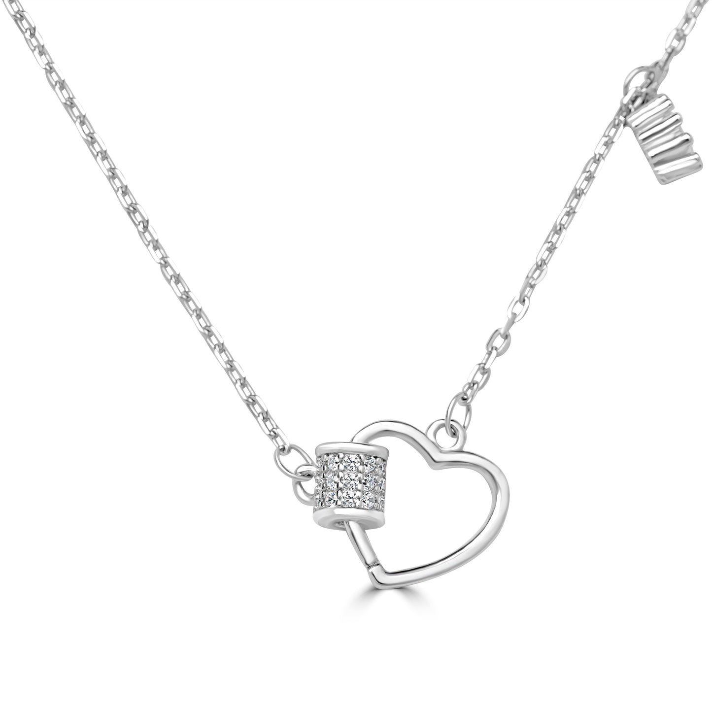Silver Love & Drum Shape Charms